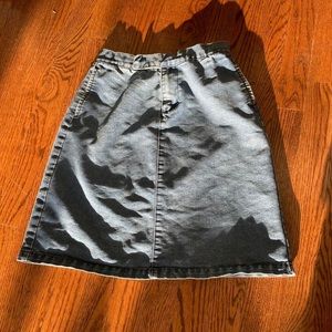 Medium wash denim midi skirt by Tommy Jeans.